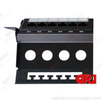 24 Ports UTP Cat5e Patch Panel with back bar for 23-28AWG C